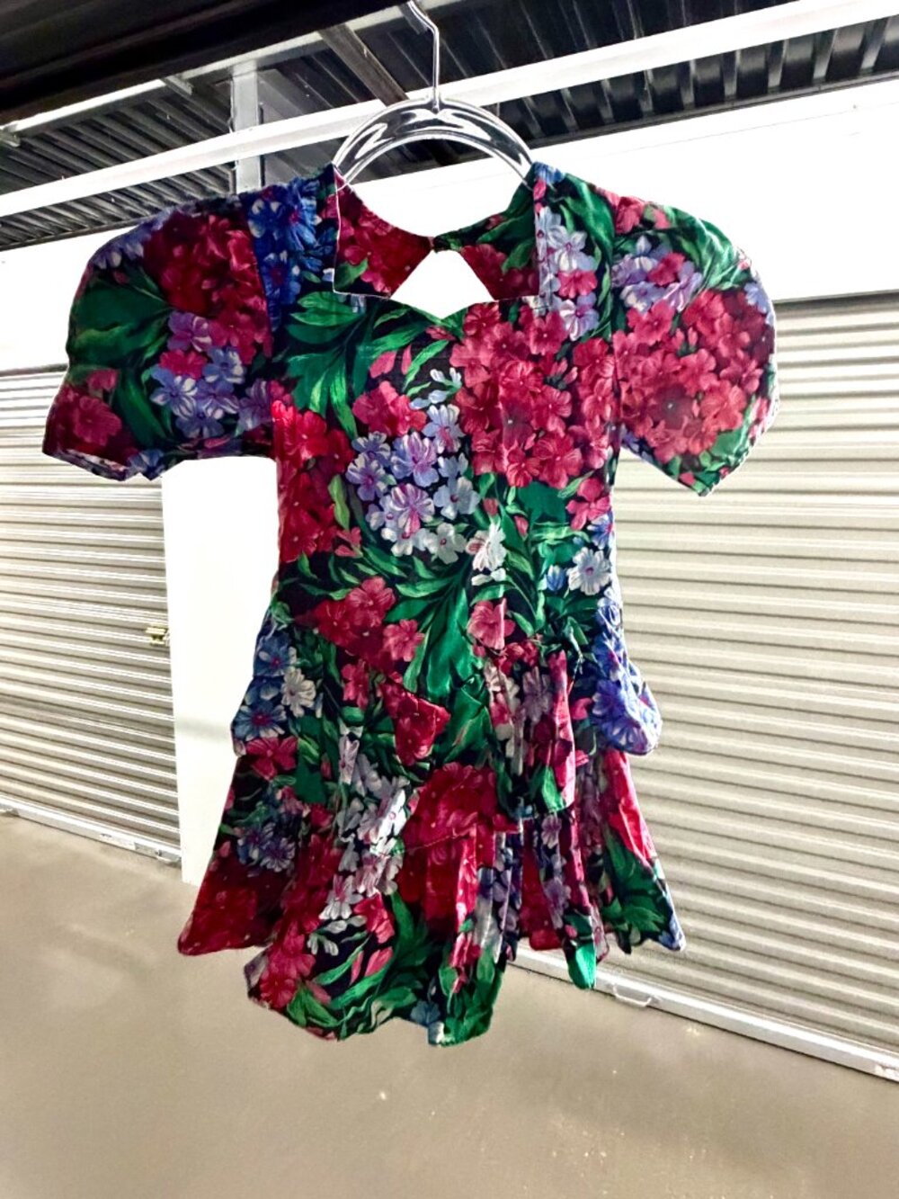 Vintage 80s Children's Ruffle Dress